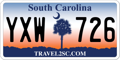 SC license plate YXW726
