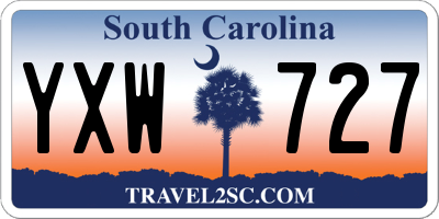 SC license plate YXW727