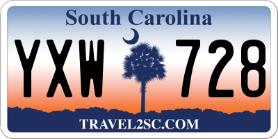 SC license plate YXW728