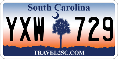 SC license plate YXW729