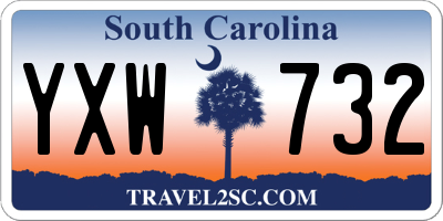 SC license plate YXW732