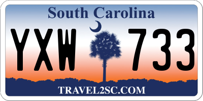 SC license plate YXW733