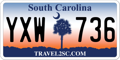 SC license plate YXW736
