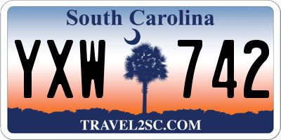 SC license plate YXW742