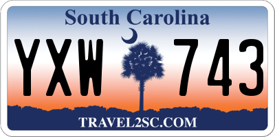 SC license plate YXW743