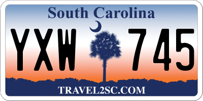 SC license plate YXW745