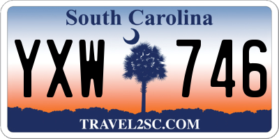 SC license plate YXW746