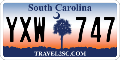 SC license plate YXW747