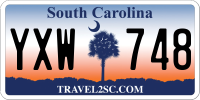 SC license plate YXW748