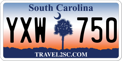 SC license plate YXW750