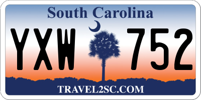 SC license plate YXW752