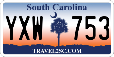 SC license plate YXW753