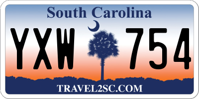 SC license plate YXW754