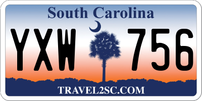 SC license plate YXW756
