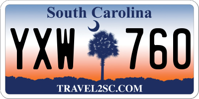 SC license plate YXW760