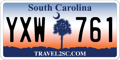 SC license plate YXW761