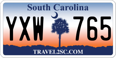 SC license plate YXW765