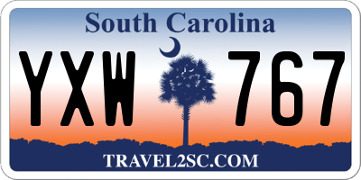 SC license plate YXW767
