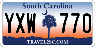 SC license plate YXW770