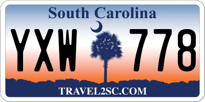 SC license plate YXW778