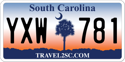 SC license plate YXW781