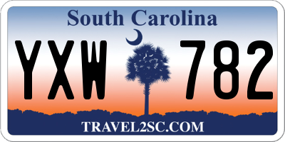 SC license plate YXW782