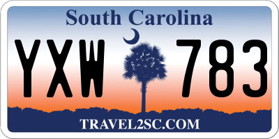 SC license plate YXW783