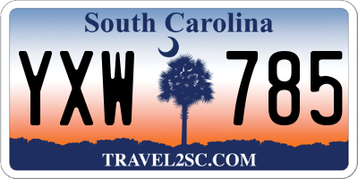 SC license plate YXW785