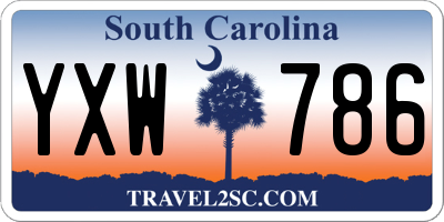 SC license plate YXW786