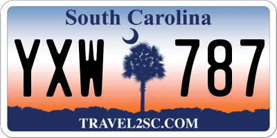 SC license plate YXW787