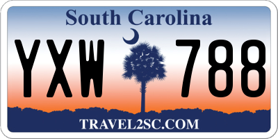 SC license plate YXW788