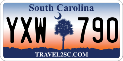 SC license plate YXW790