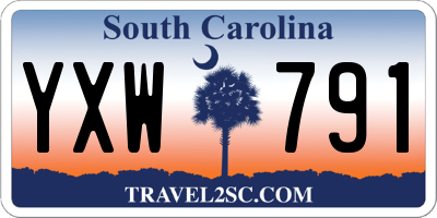 SC license plate YXW791