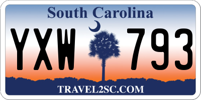 SC license plate YXW793
