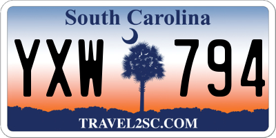 SC license plate YXW794
