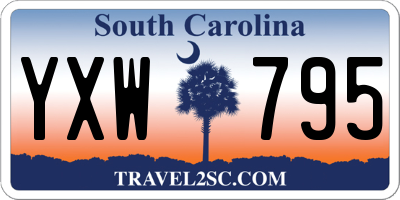 SC license plate YXW795