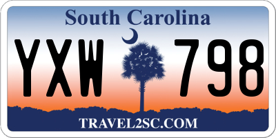 SC license plate YXW798