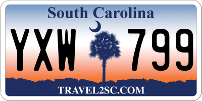 SC license plate YXW799