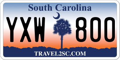 SC license plate YXW800