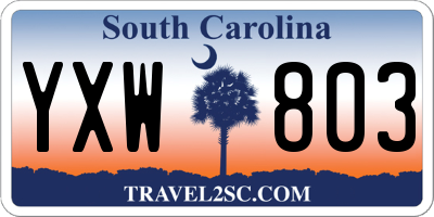 SC license plate YXW803