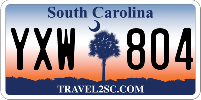 SC license plate YXW804