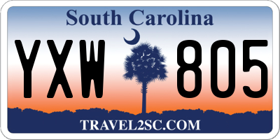 SC license plate YXW805