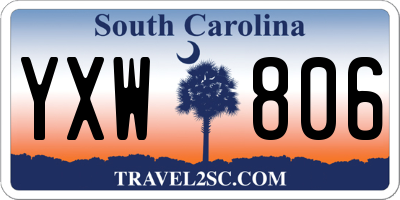 SC license plate YXW806