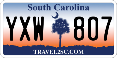 SC license plate YXW807
