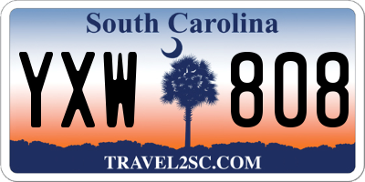 SC license plate YXW808