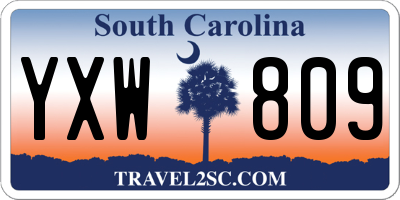 SC license plate YXW809