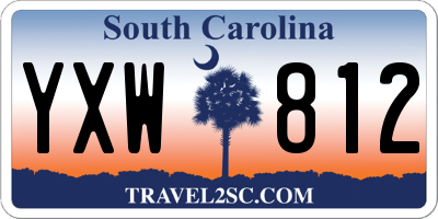 SC license plate YXW812