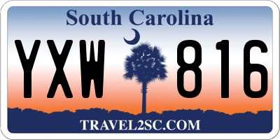 SC license plate YXW816