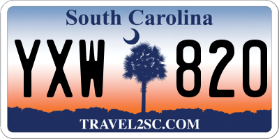 SC license plate YXW820