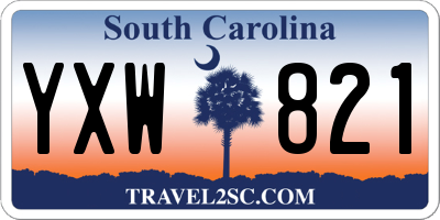 SC license plate YXW821